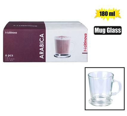  MUG GLASS ARABICA 180ml (set of 6)_0