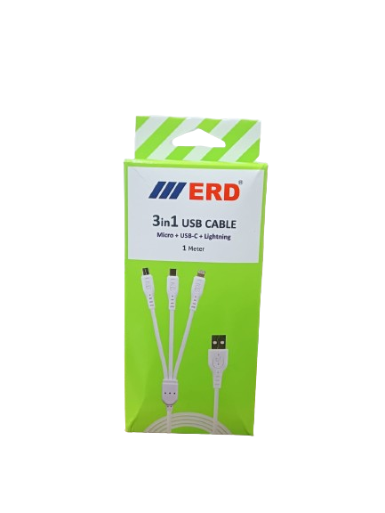 ERD UC-81 3 in 1 Cable 1 Meter White_1