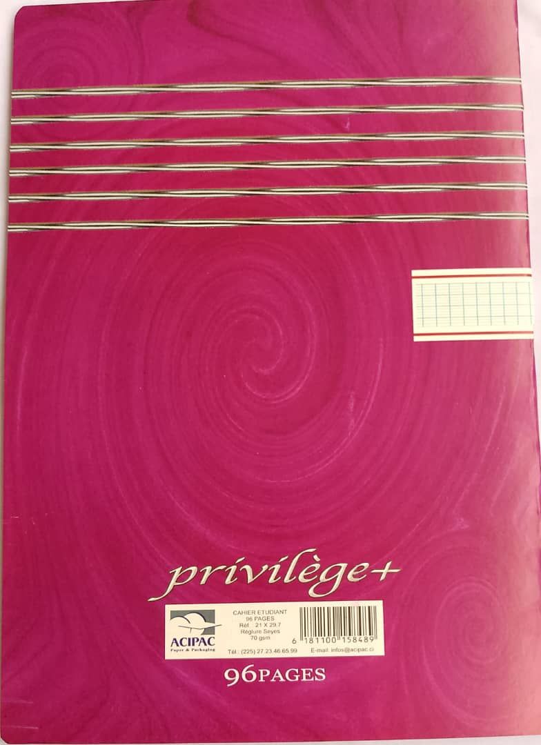 Cahier Etudiant 96 pages - Privilège +  9000 de luxe_7