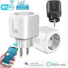 Smart Socket EU 16A/20A AC100-240V Wifi Smart Plug Power Outlet Alexa Google Home Voice Control Tuya Smart Life APP_0