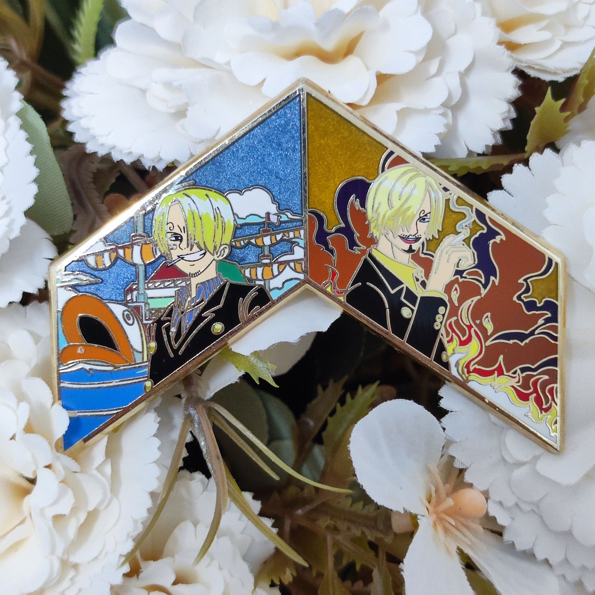 One Piece Fanart Enamel Pin - Chevron Sanji_0