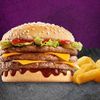 Phanda Cheesy BBQ Tripple Burger Meal Combo with Medium Chips & Buddy_0