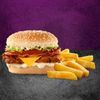 Bacon & Cheese Chicken Burger Meal Burger & Small Chips Meal_0