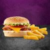 Cheese Chicken Burger Meal Burger & Small Chips Meal_0