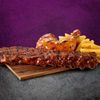 NEW Loin Pork Ribs % ¼ Chicken BBQ Single Rack & Medium Chips Meal_0