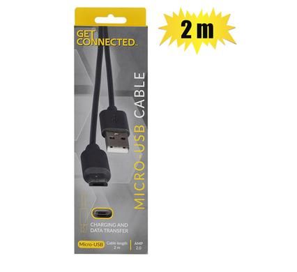 USB CABLE MICRO USB 2.0 AMP 2 Meter _0