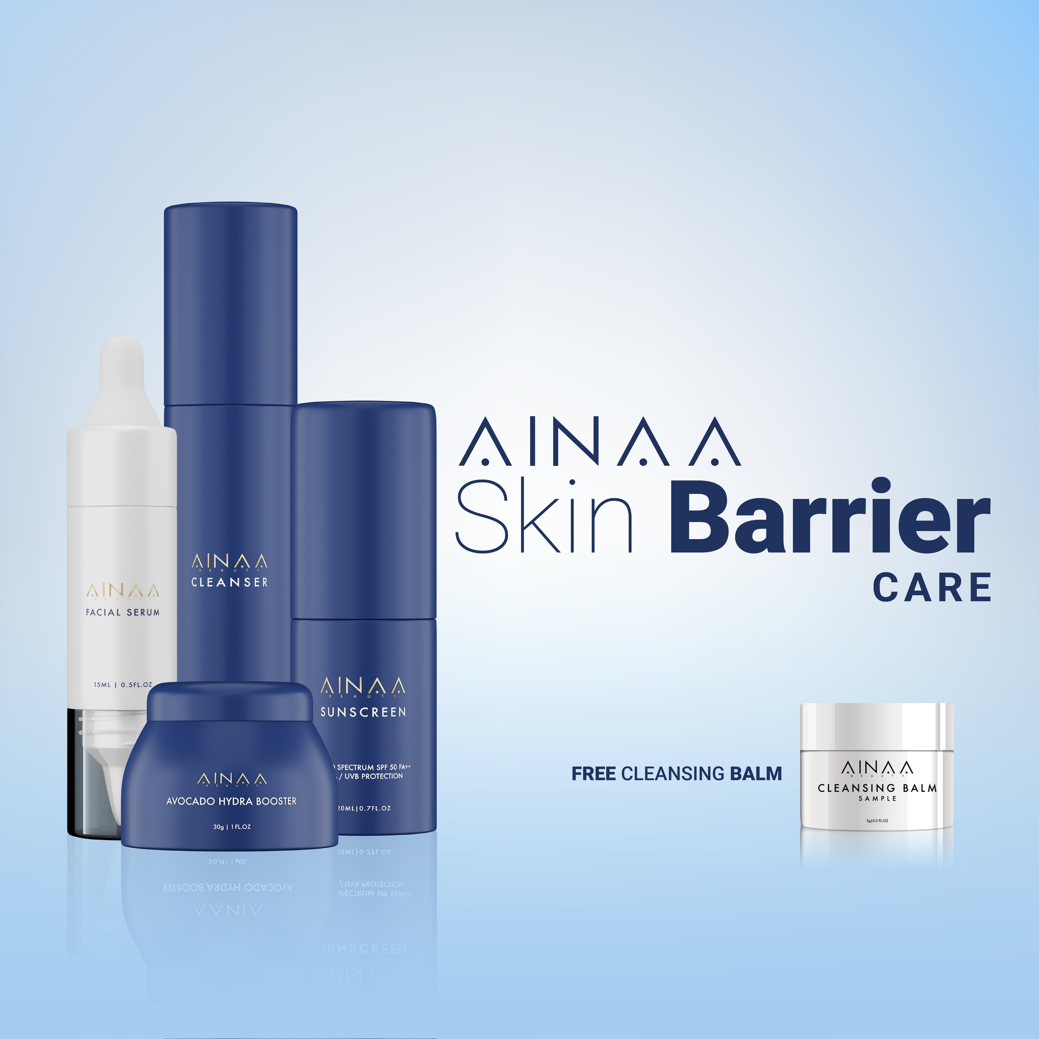 AINAA Brightening and Glow Set (AINAA Cleanser + AINAA Serum + AINAA Sunscreen)_0