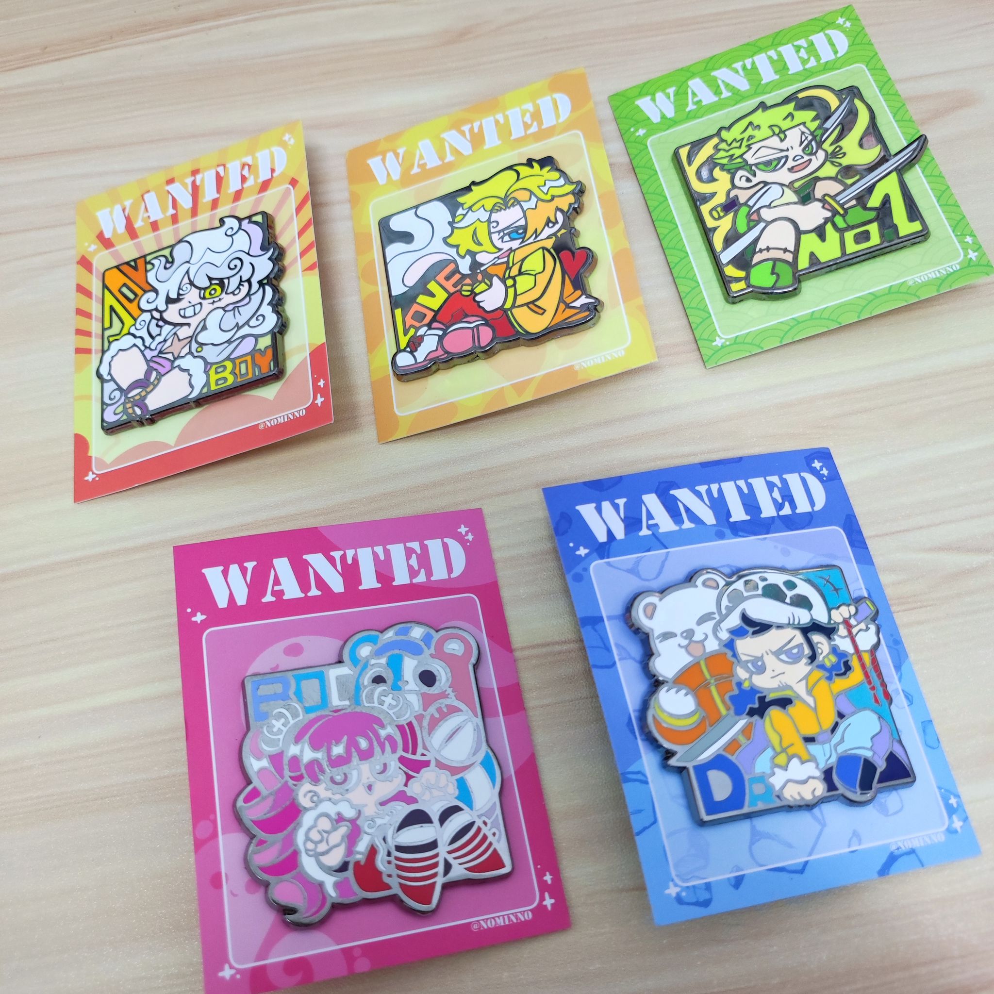 One Piece Fanart Enamel Pin - Wanted_0