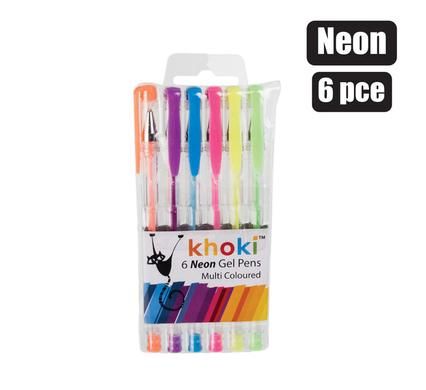 PEN NOVELTY GEL NEON 6 PIECE_0