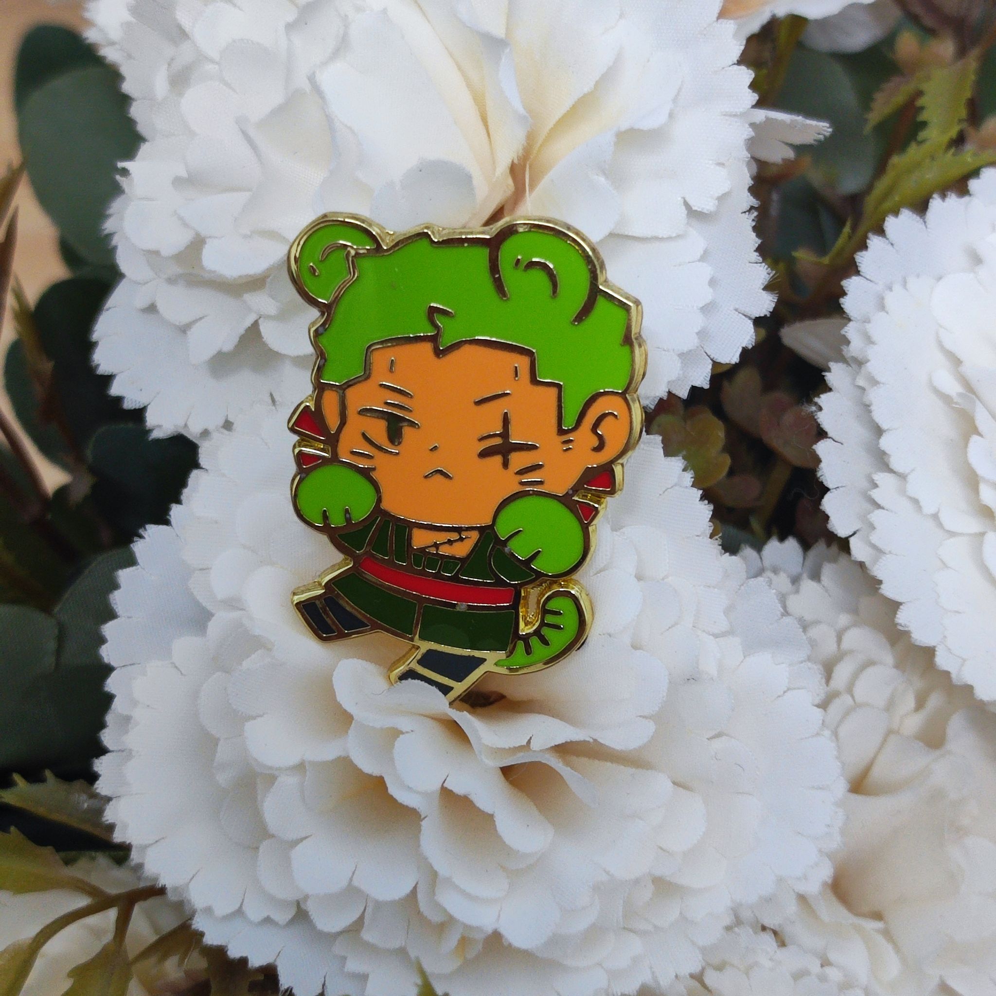 One [iece Fanart Enamel Pin - Zoro Neko_0