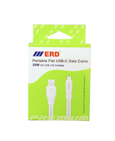 ERD UC-236 Flat Type-C Power bank Cable (10inch) _1