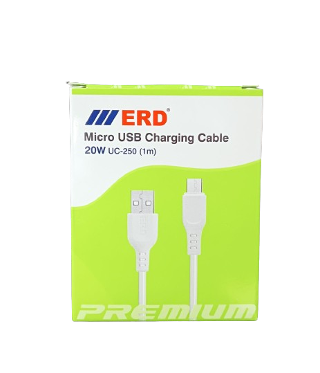 ERD UC-250 Micro USB Charging Cable 1 Meter White_1