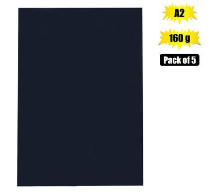 BOARD A2 160g SHEET BLACK 5 PACK_0