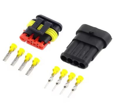 4 Pin Super Seal Waterproof Electrical Automotive Wire Connector Plug Set_0