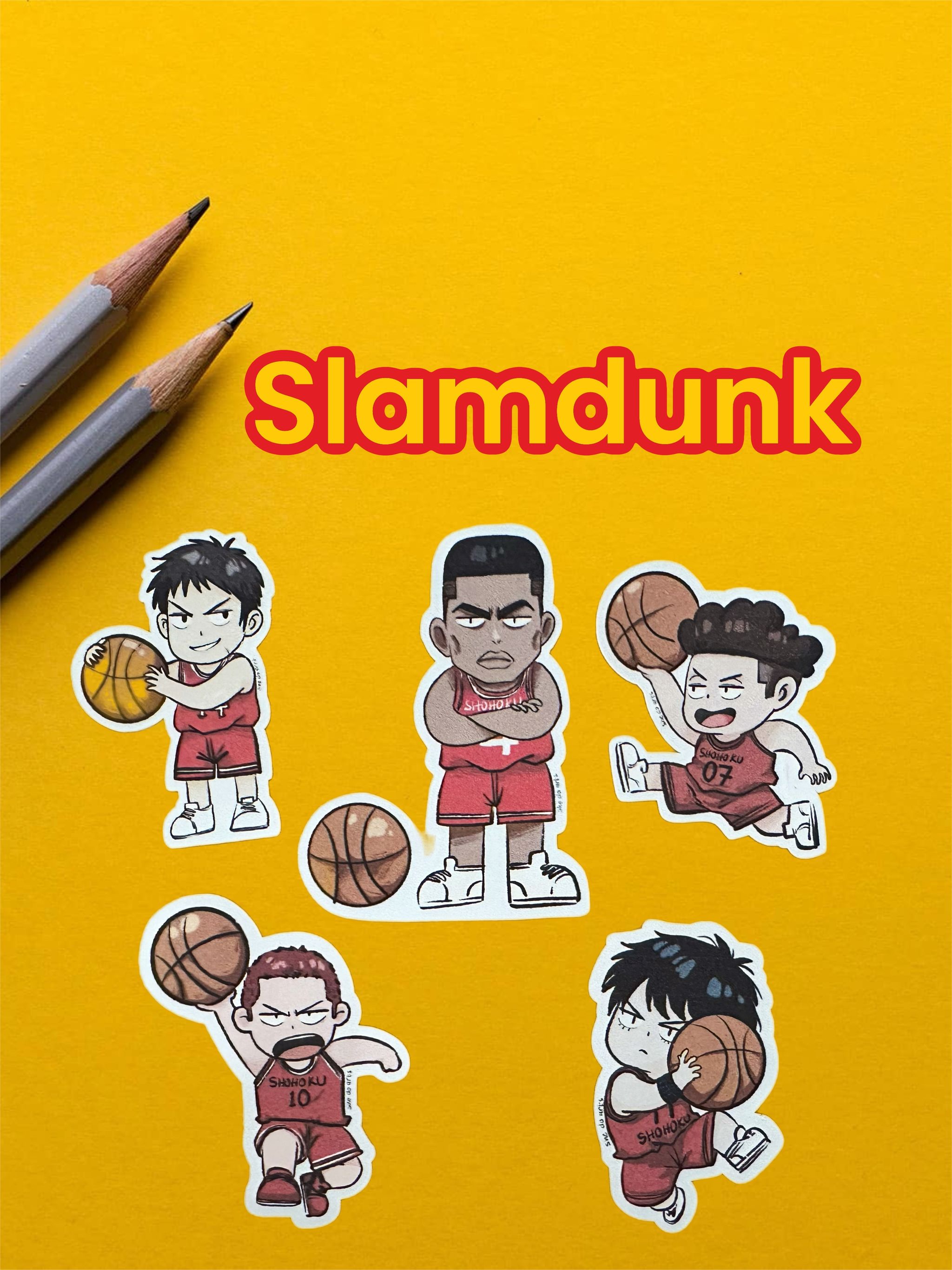 5x slam dunk stickers_1