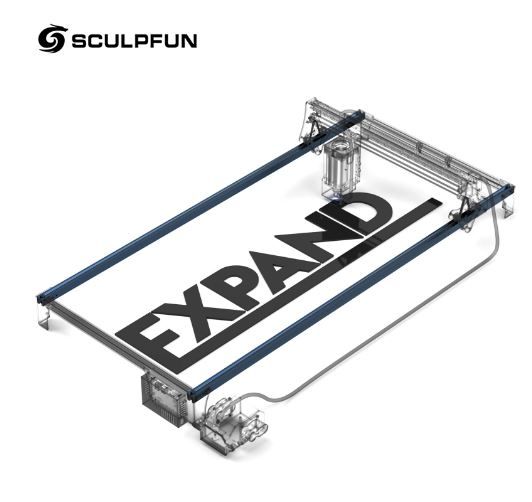 SCULPFUN S30 Series Engraving Area Expansion Kit for Sculpfun S30/S30 Pro/S30 Pro Max Machine Y-axis Extension Kit 935x400mm_0