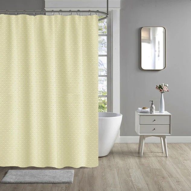 100% Polyester Heavy Fabric Shower Curtain_0