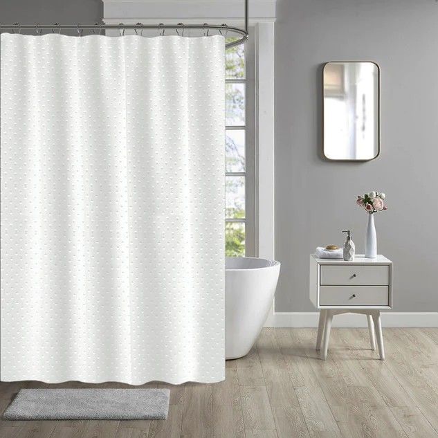 100% Polyester Heavy Fabric Shower Curtain_0