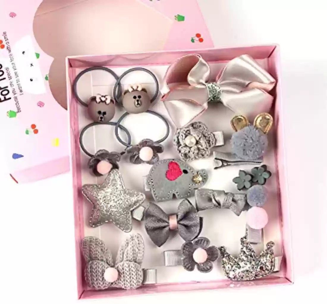 18pcs/set Gifts Box Kid Fashion Hair Accesories_1
