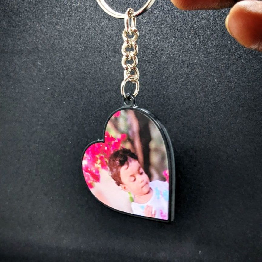 Photo keychain Double side - Heart _1