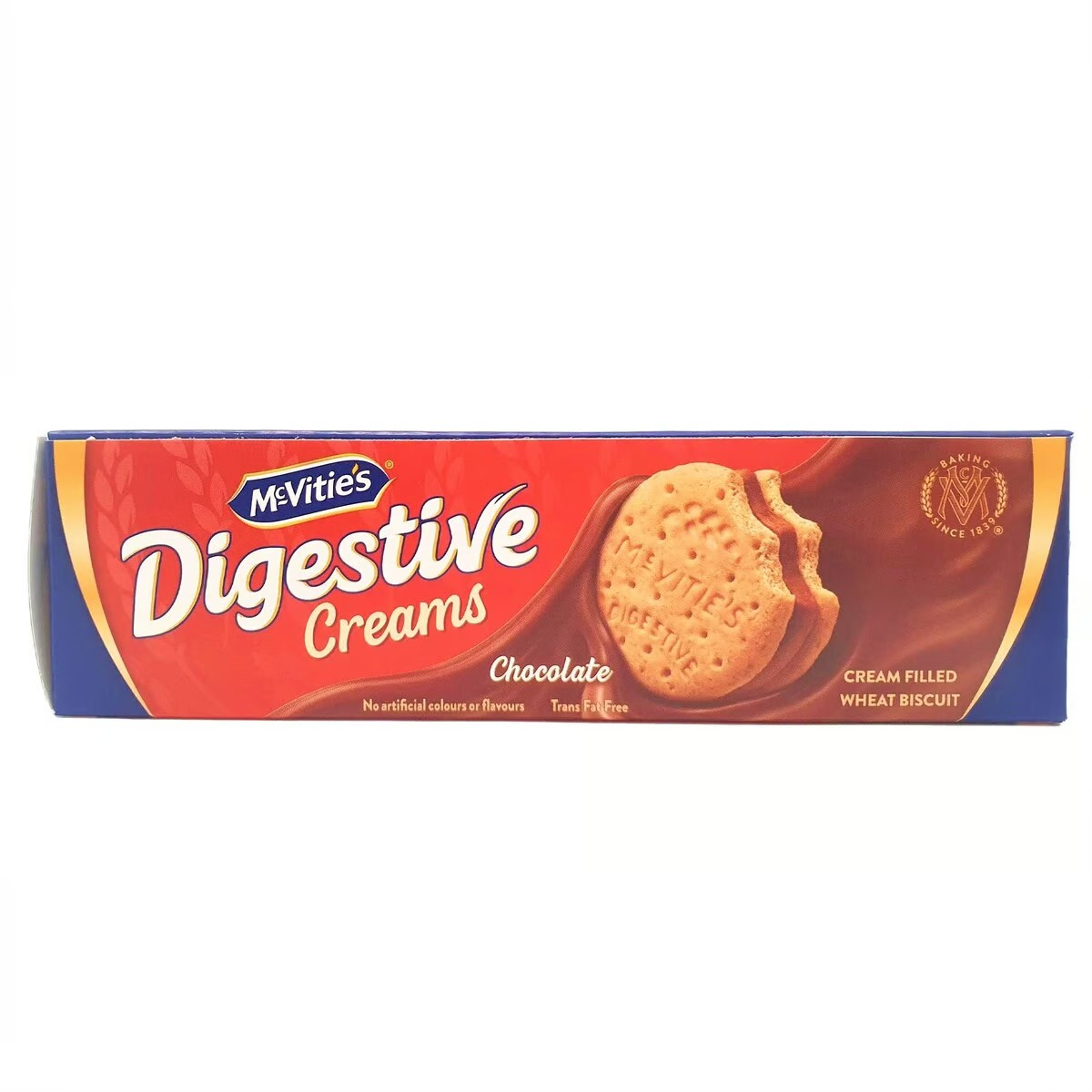 McVitie s Digestive Wheat Biscuits Filled with Chocolate Cream - artificial colors free  artificial flavors free  trans fat free_0