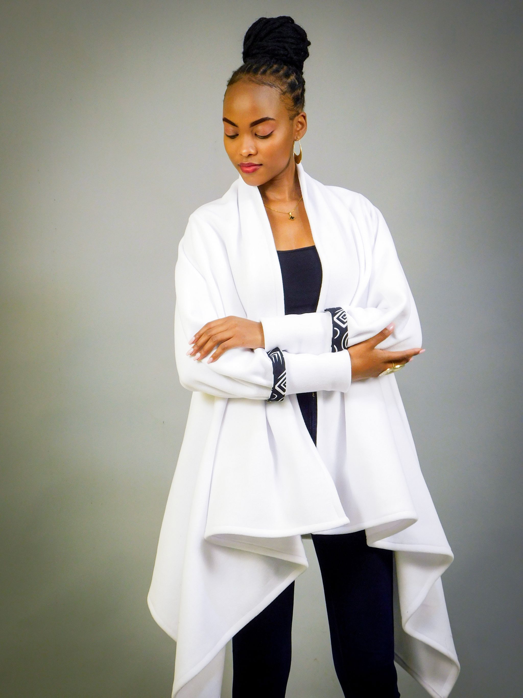 Malkia Wrap Coat - White_1