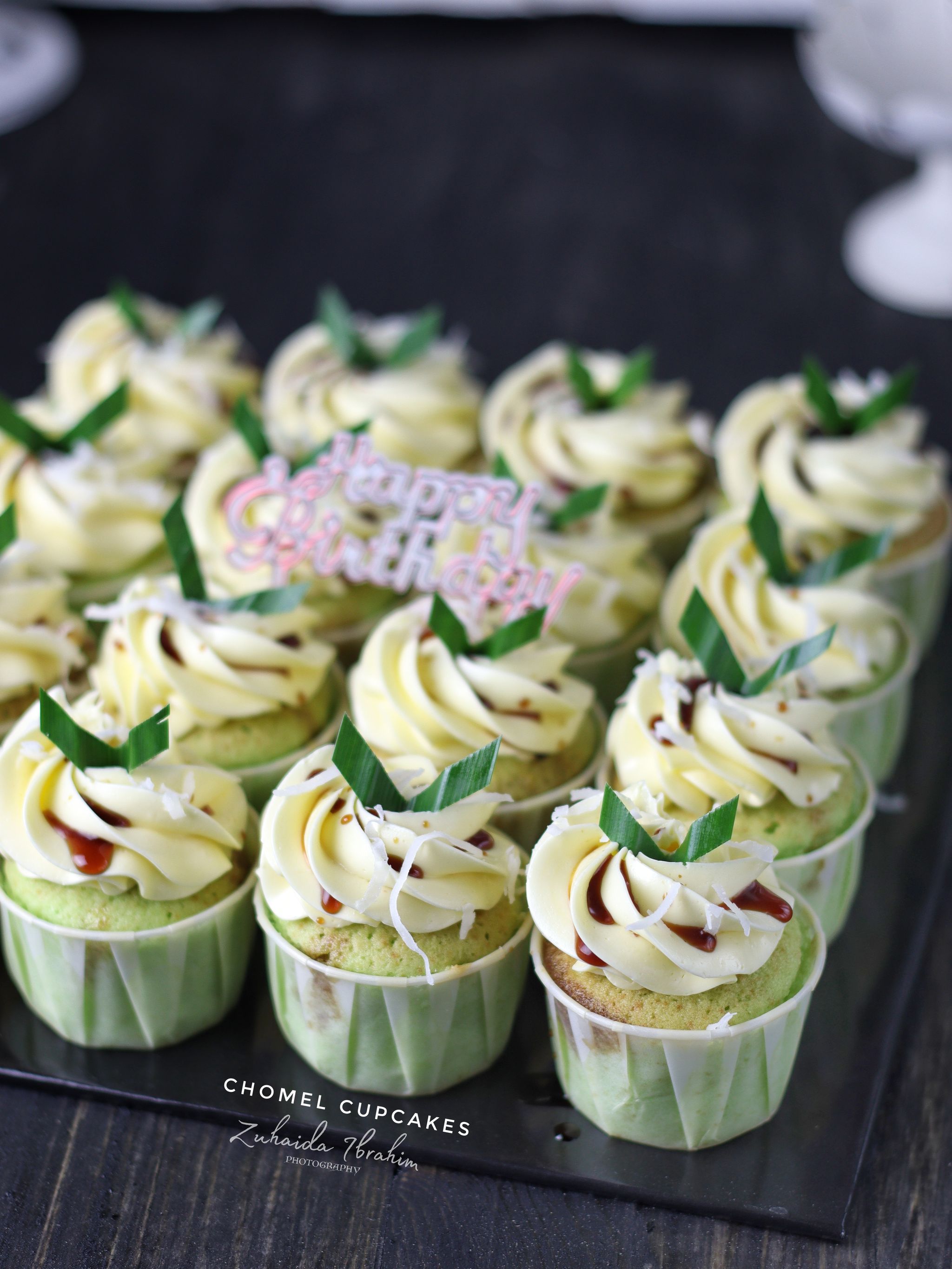 Pandan Gula Melaka Cupcakes with Swiss Meringue Buttercream _3