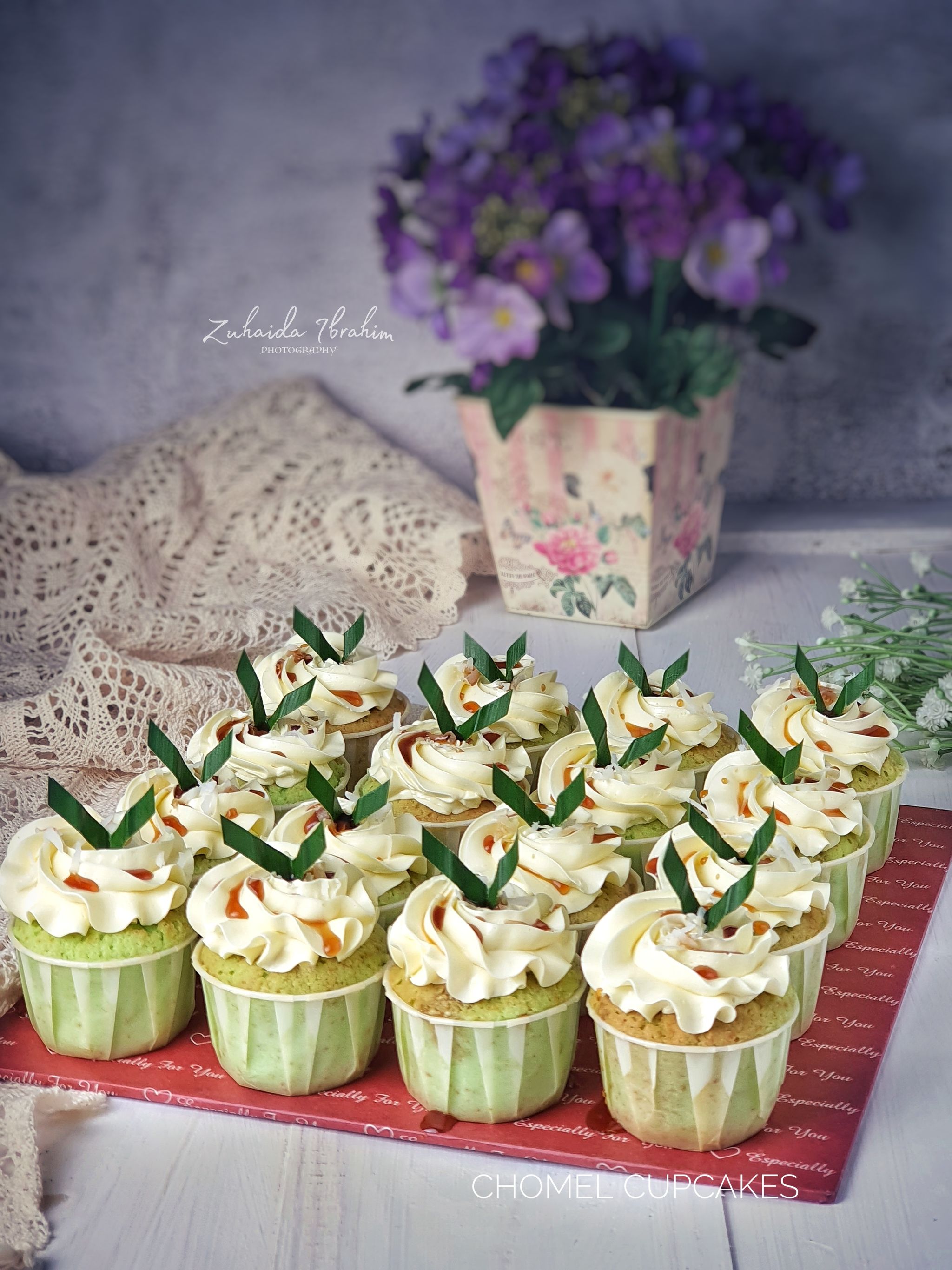 Pandan Gula Melaka Cupcakes with Swiss Meringue Buttercream _4