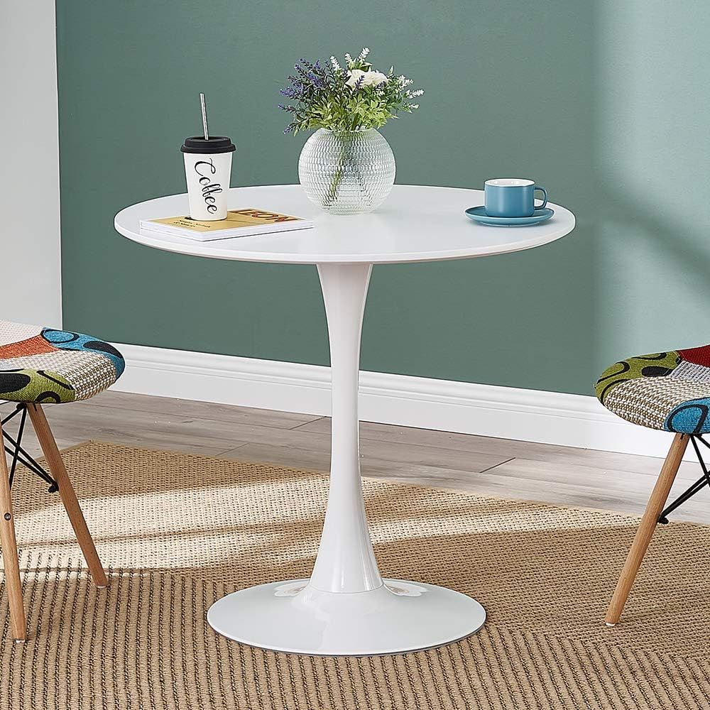 Nordic Round Dining Table - White_0