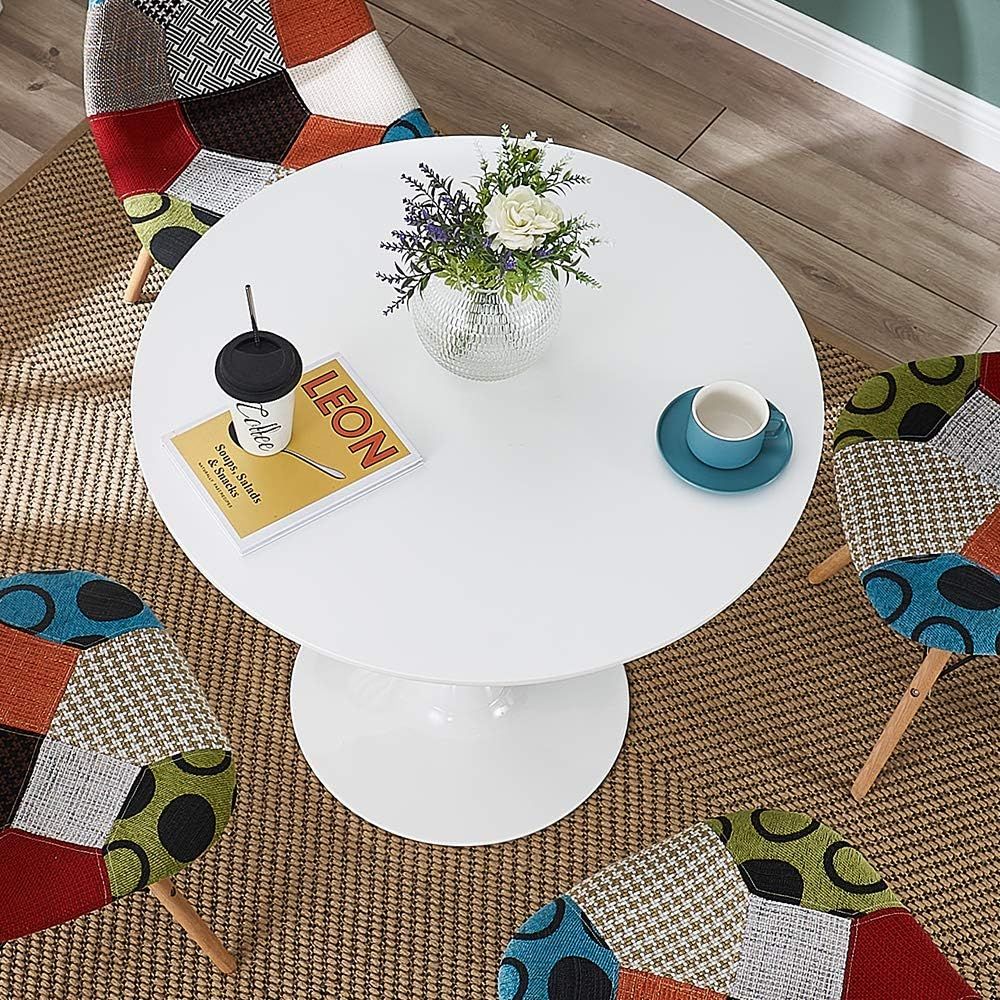 Nordic Round Dining Table - White_1