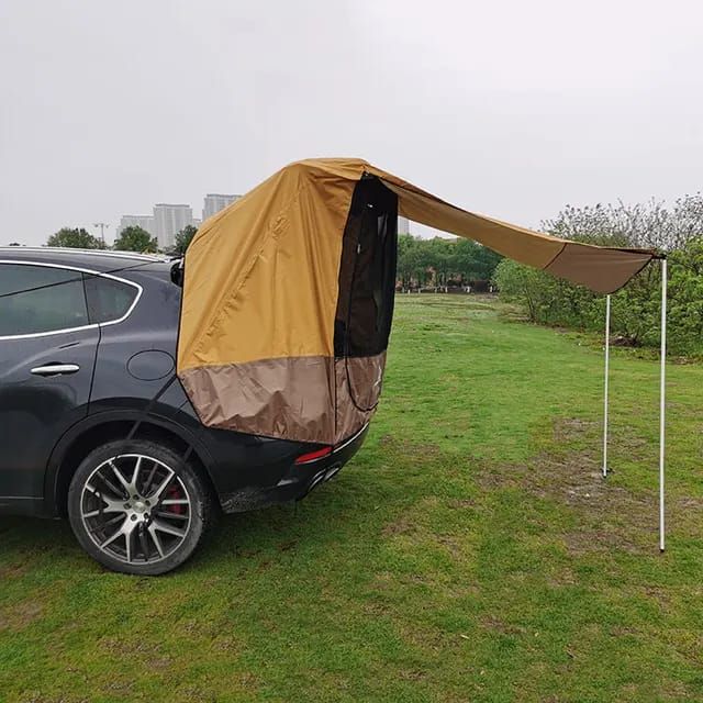 Brown Tailgate tent/Retractable car rear tent_0
