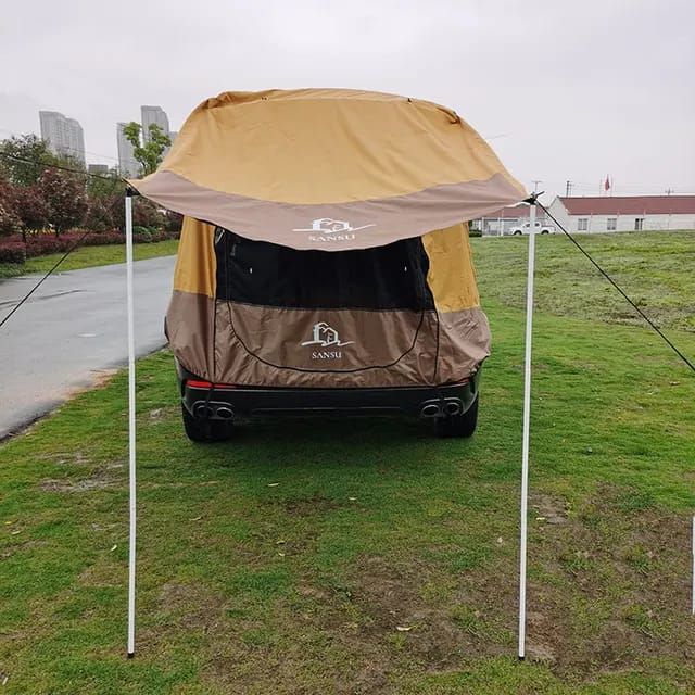 Brown Tailgate tent/Retractable car rear tent_2