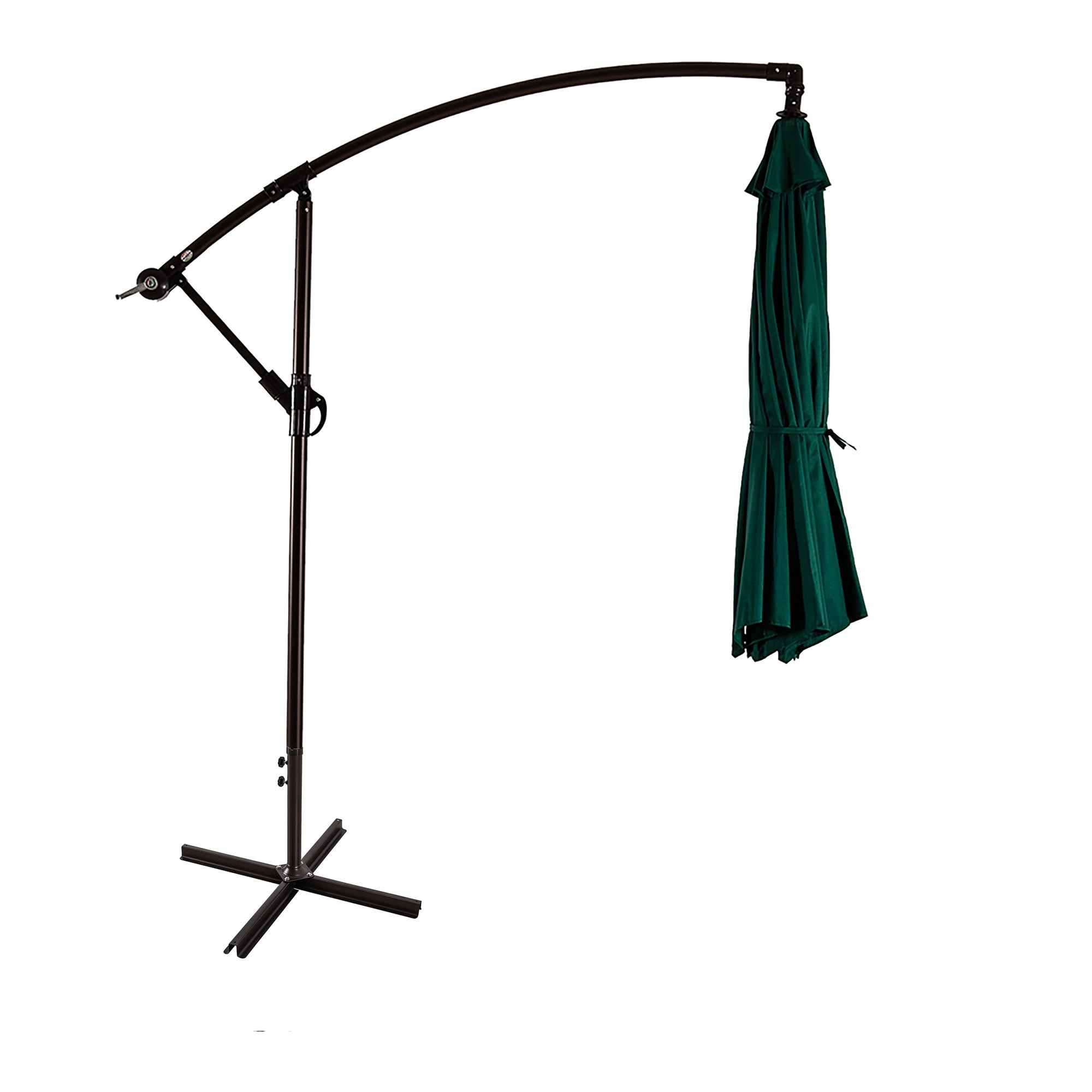 Cantilever parasol/Patio Umbrella 10ft/3mtrs with Crankshaft adjusting shaft with Base_3