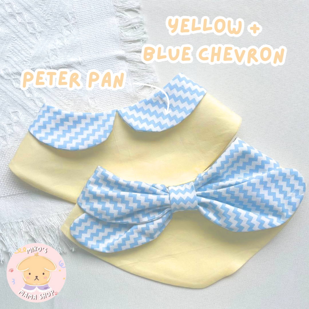 Yellow + Blue Chevron Peter Pan Collar (Premium)_1