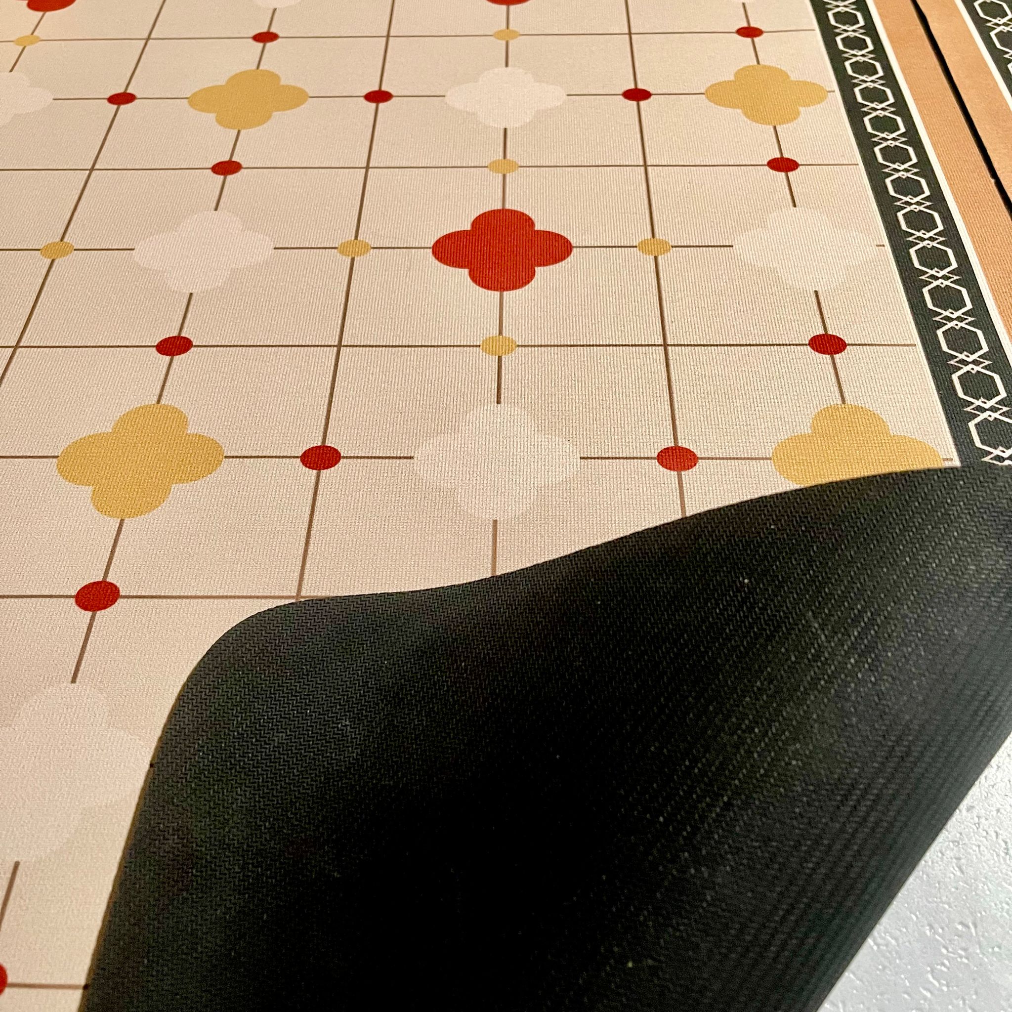(R916) Lucky clover Diatom mat set (L) 50*120cm + 50*80cm _1