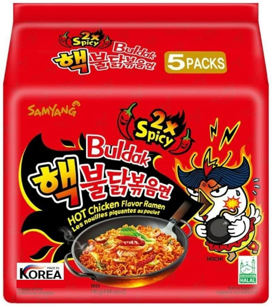 Samyang Buldak 2x Spicy Instant Stir-Fried Ramen Noodles Hot Chicken Flavor_0