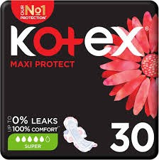 Kotex Maxi Protect Super Pads for Heavy Flow with Wings_0