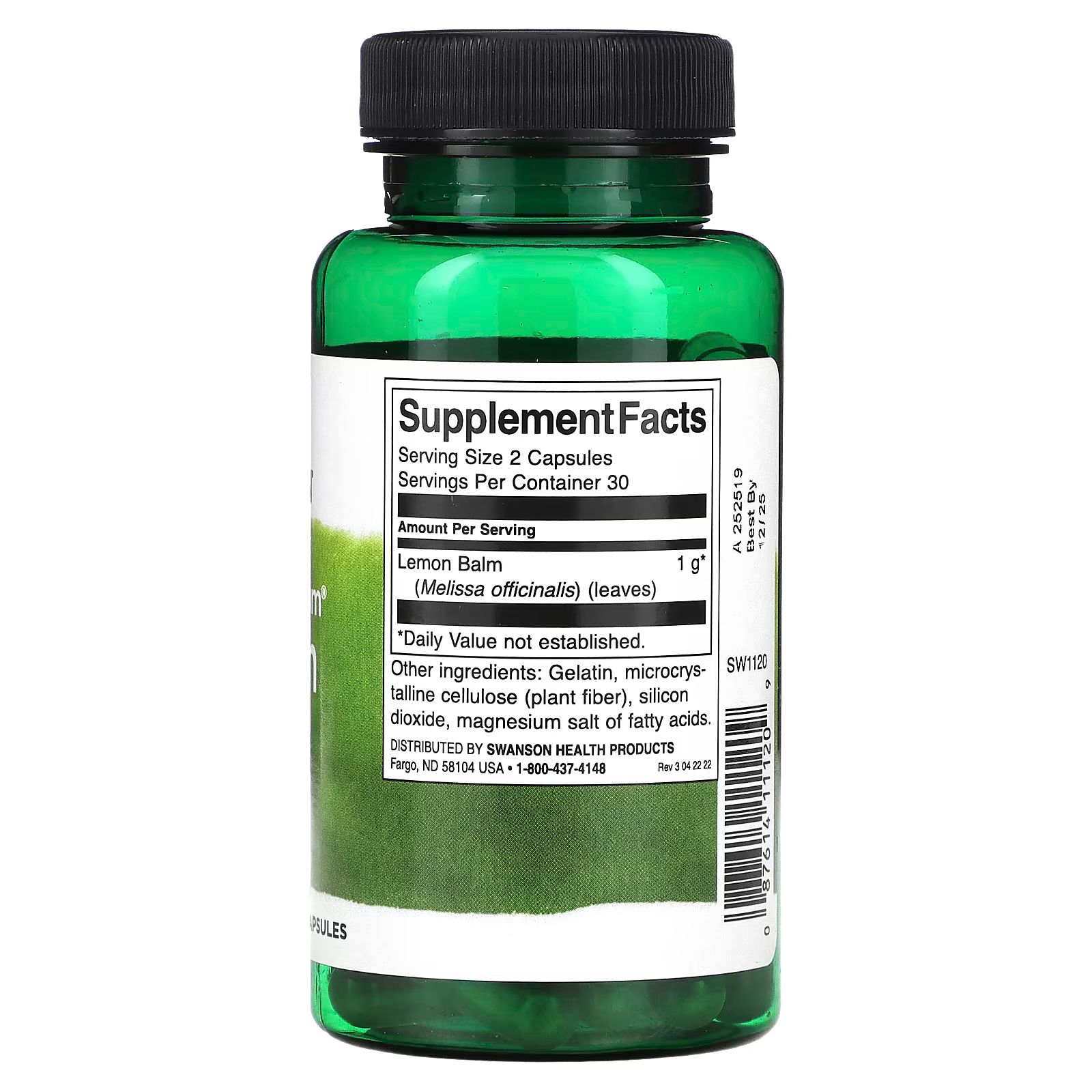 Full Spectrum Lemon Balm, 500 mg_1