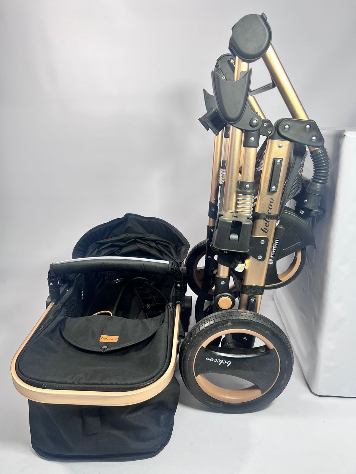 Belecoo baby stroller 2 in 1 foldable pram_2