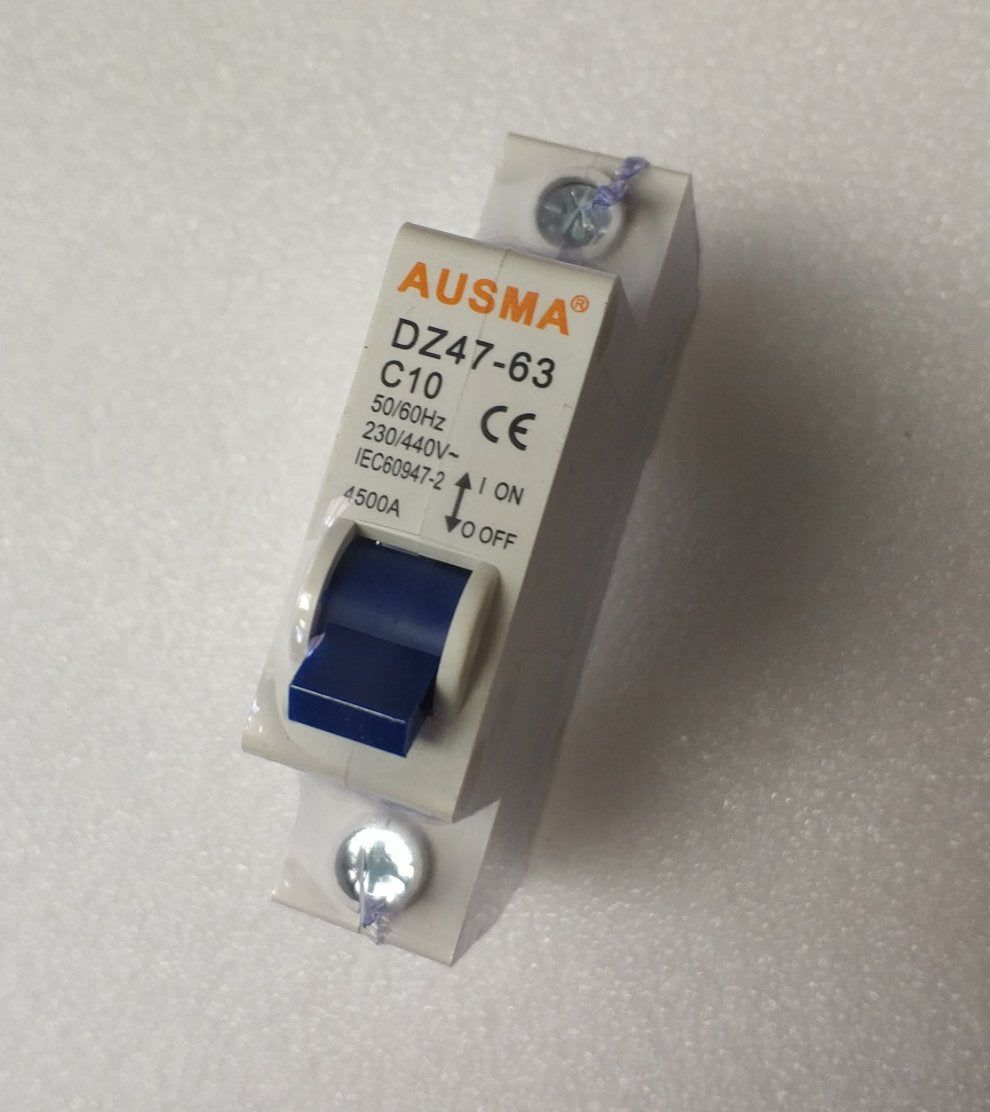 AUSMA DZ47-63 1Pole 10Amp Din Rail Circuit Breaker – Reliable Circuit Protection_0