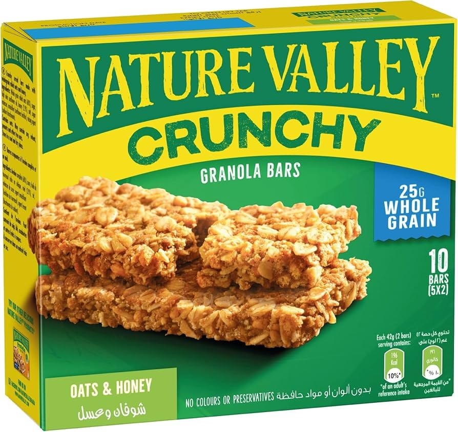 Nature Valley Crunchy Granola Bars with Honey & Oats - lactose free  preservative free  color free_0