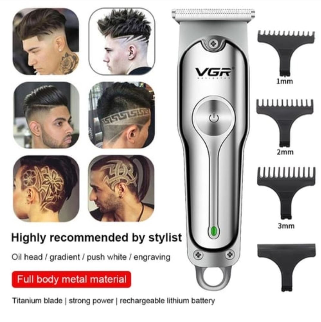 VGR Professional Hair Clipper with LCD Display, Adjustable Shaver._1