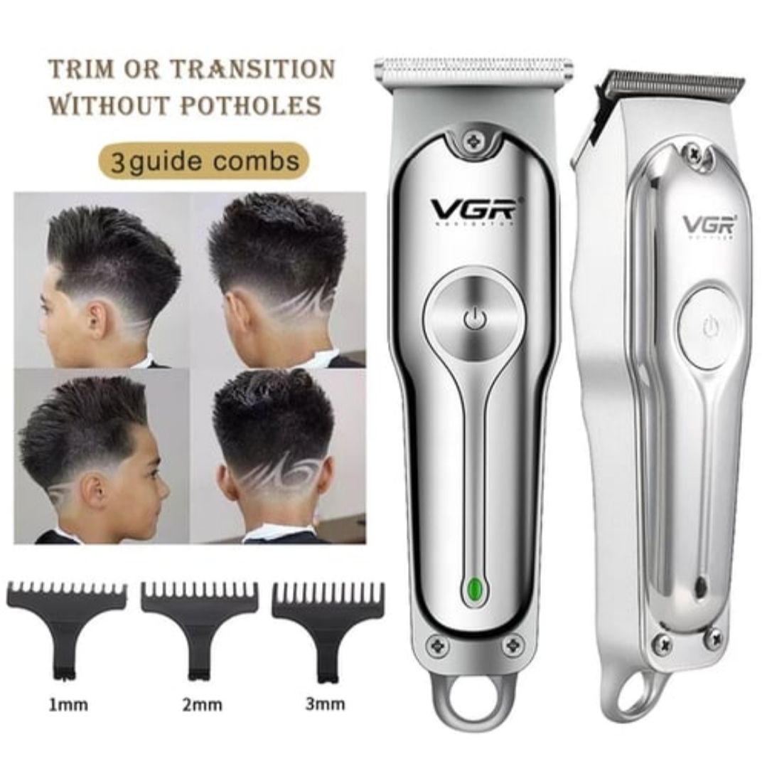 VGR Professional Hair Clipper with LCD Display, Adjustable Shaver._3