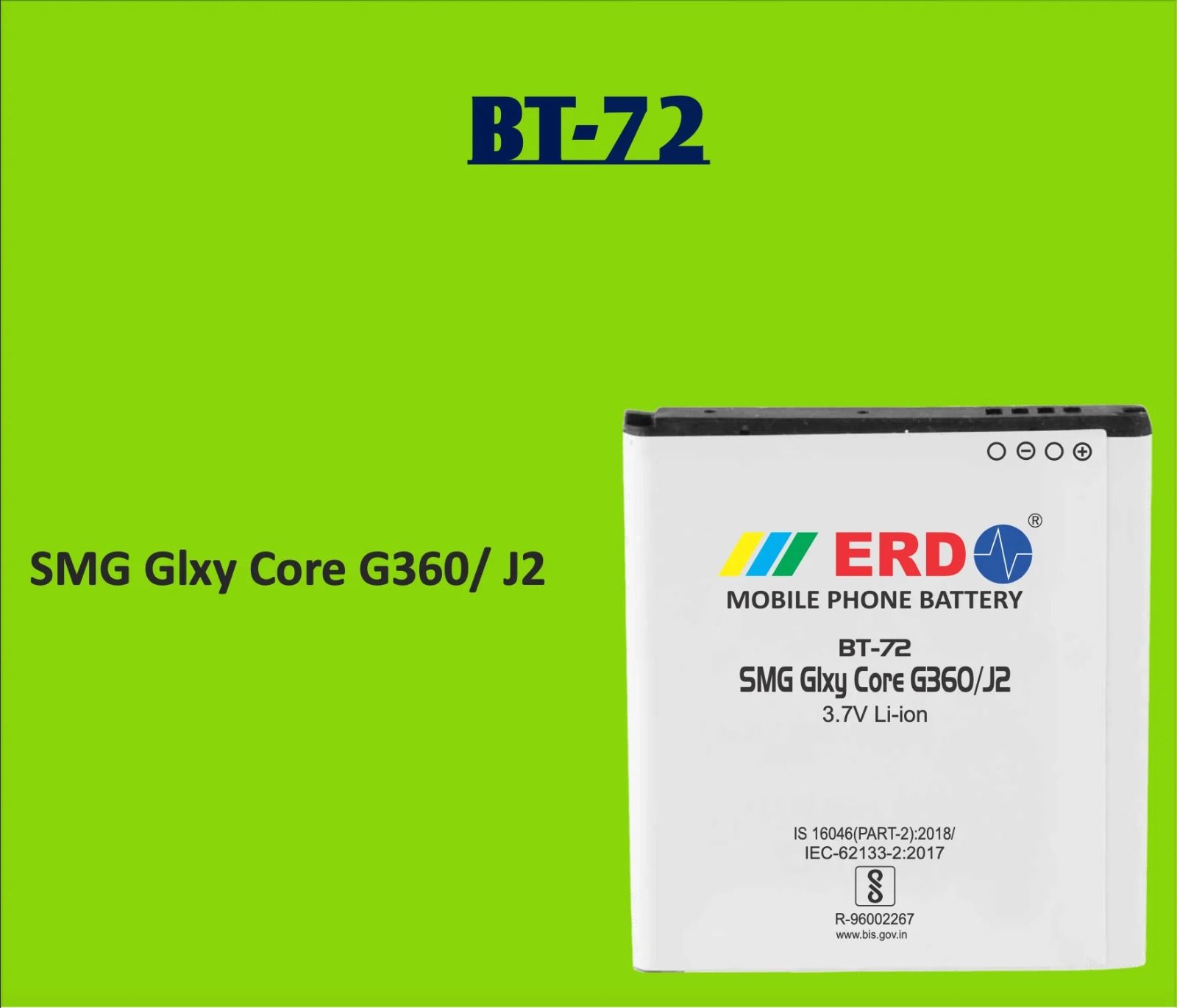 ERD BT-72 (For Samsung Galaxy G360/J2) Mobile Battery_1