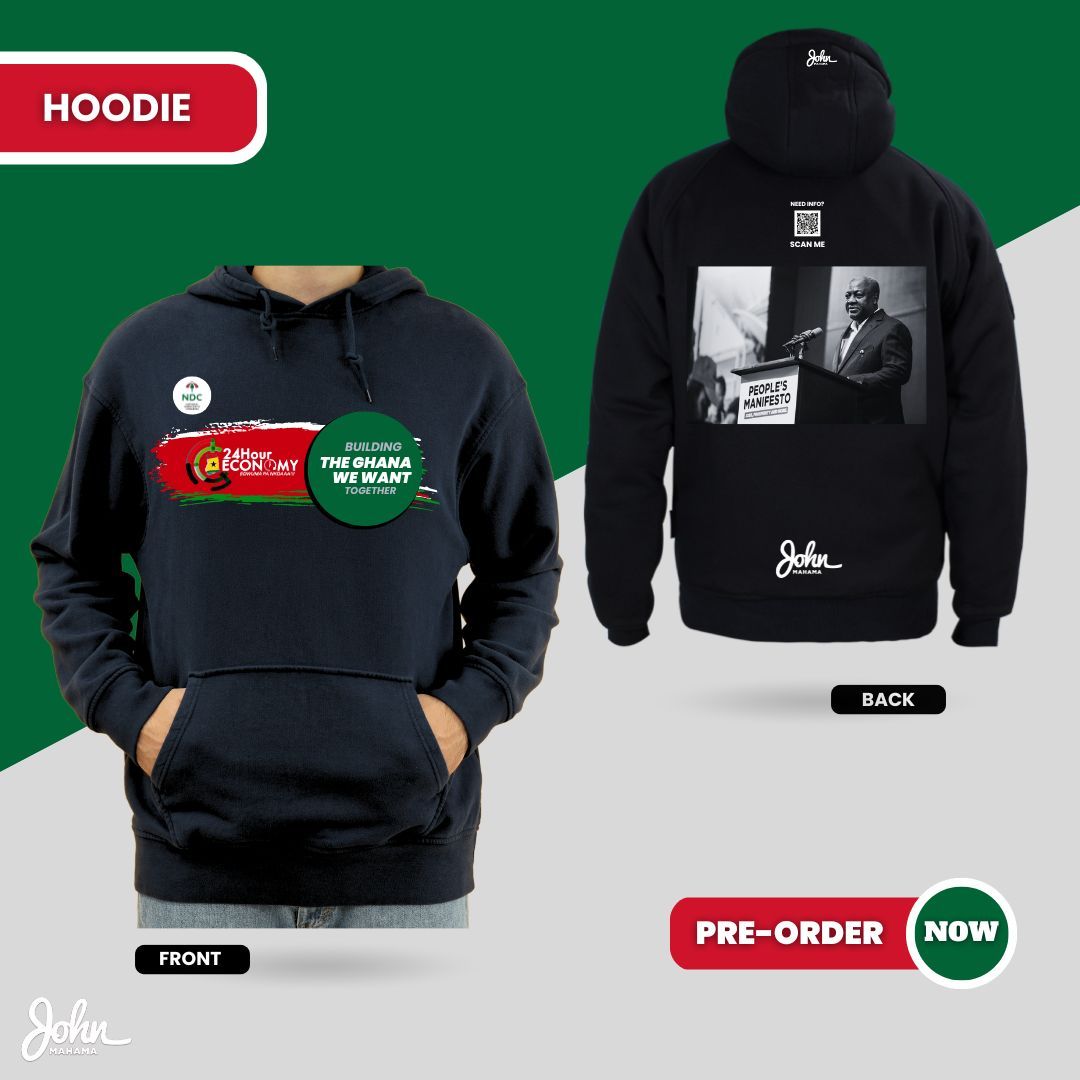 Black Hoodie with Red Banner _0