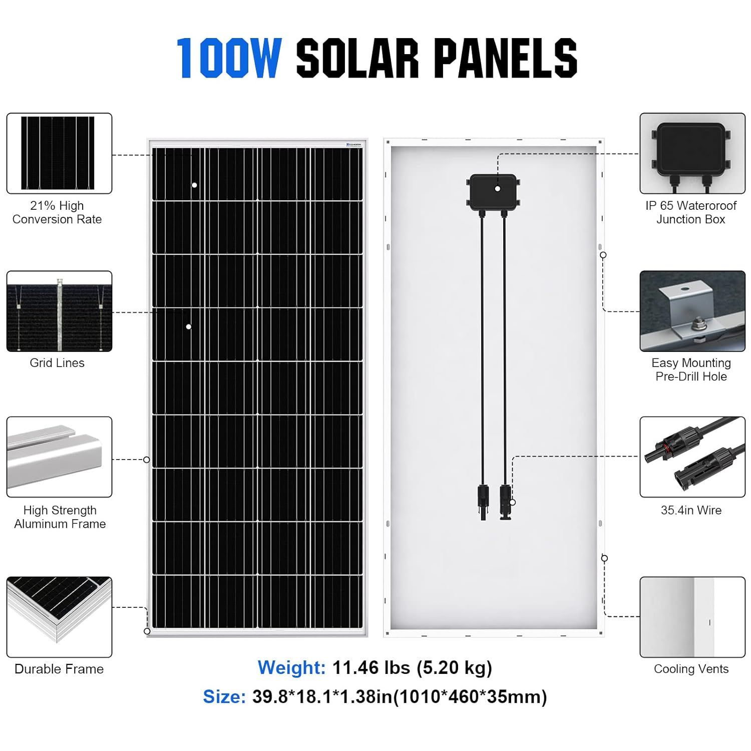 Eco Worthy 100W Solar Panel_1