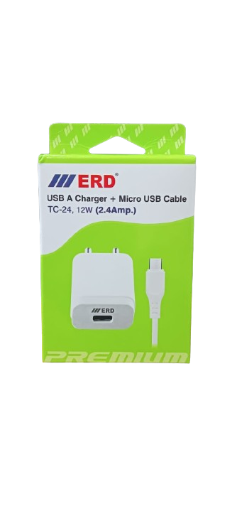 ERD TC-24 (12w 2.4Amp.) Mobile Charger With Micro USB Cable_2