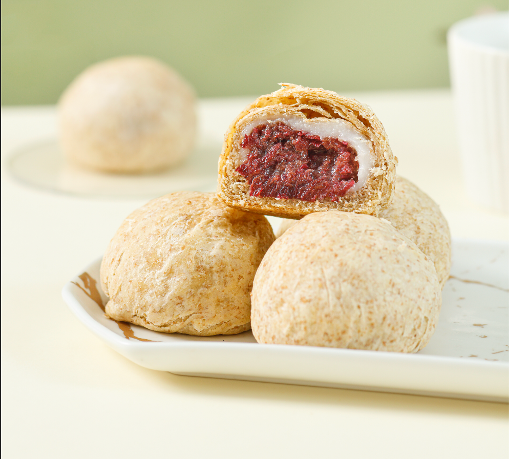 Whole Wheat Mochi Rose Pastry 全麦雪媚娘玫瑰鲜花饼 6 x 50gm _0