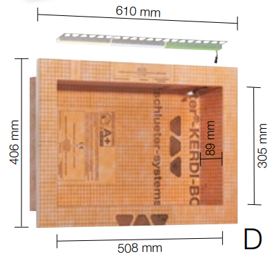Kerdi Board NLT Niche set with LED lighting (NO BLUETOOTH CONTROLS INCLUDED)_4