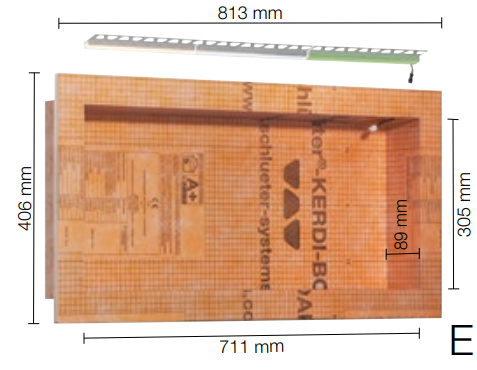 Kerdi Board NLT Niche set with LED lighting (NO BLUETOOTH CONTROLS INCLUDED)_5